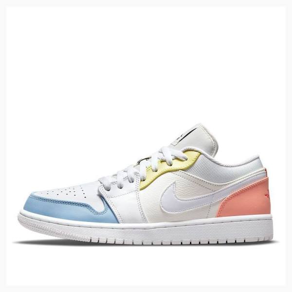 Yellow / Blue / Pink Nike Low To My First Coach Sneakers Men\'s Air Jordan 1 | JD-983ZM