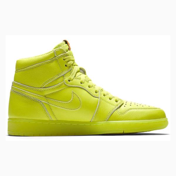 Yellow / Green Nike Retro HI OG G8RD Gatorade Basketball Shoes Men's Air Jordan 1 | JD-467IL