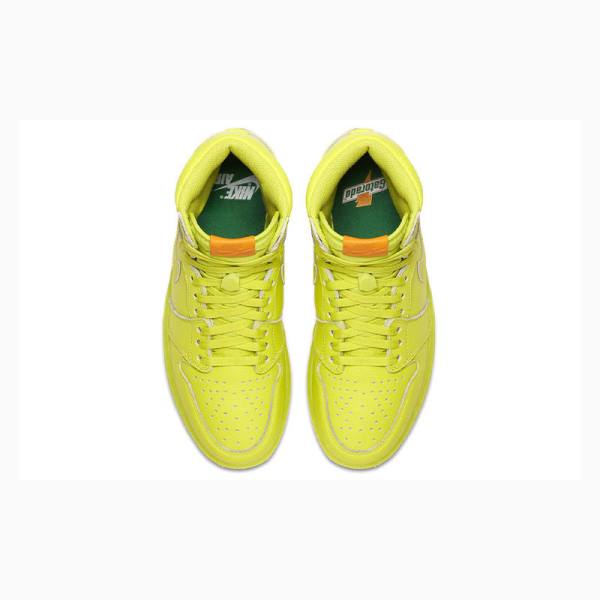 Yellow / Green Nike Retro HI OG G8RD Gatorade Basketball Shoes Men's Air Jordan 1 | JD-467IL