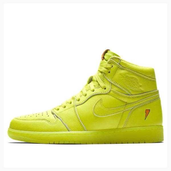 Yellow / Green Nike Retro HI OG G8RD Gatorade Basketball Shoes Men\'s Air Jordan 1 | JD-467IL