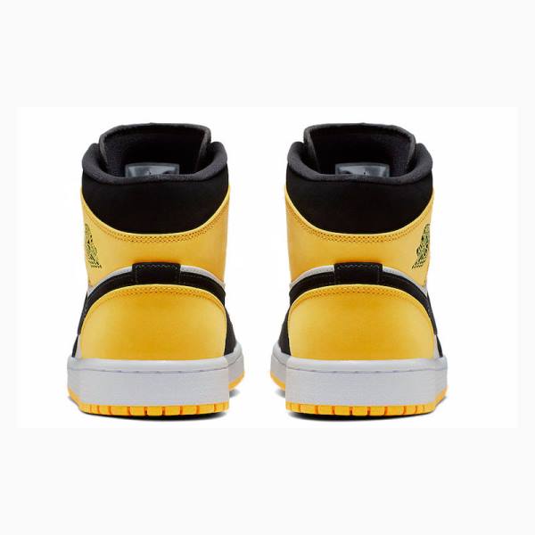 Yellow Nike Mid SE Basketball Shoes Men's Air Jordan 1 | JD-639QX