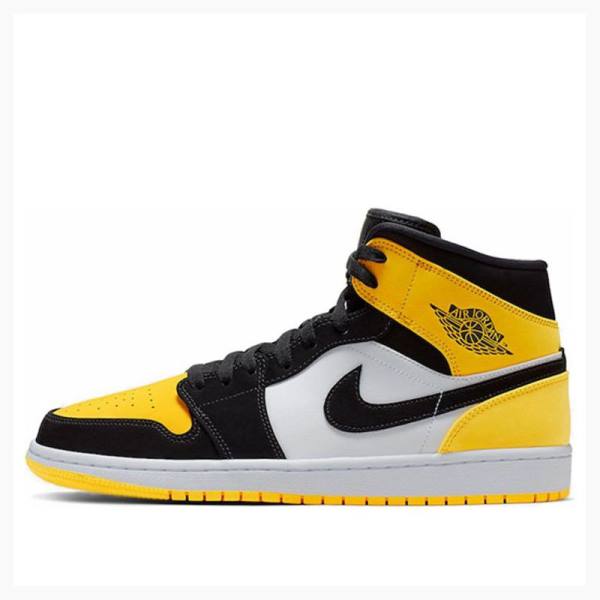 Yellow Nike Mid SE Basketball Shoes Men\'s Air Jordan 1 | JD-639QX