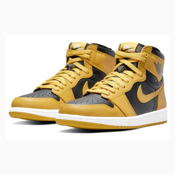 Yellow Nike Retro High OG Pollen Basketball Shoes Men's Air Jordan 1 | JD-623LF