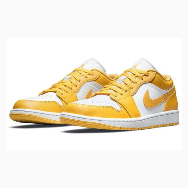 Yellow Nike Retro Low Pollen Sneakers Men's Air Jordan 1 | JD-624NH