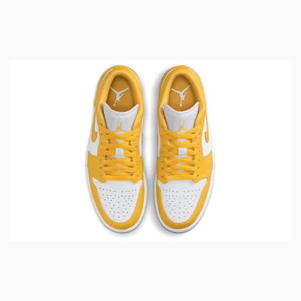 Yellow Nike Retro Low Pollen Sneakers Men's Air Jordan 1 | JD-624NH